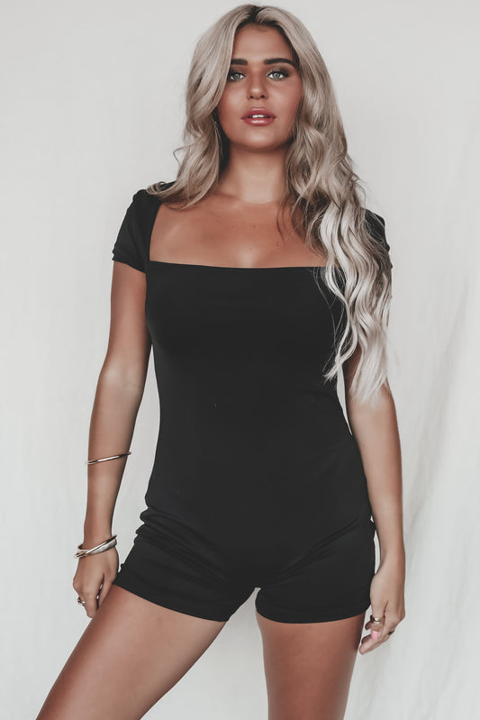 Laidback And Look Cool Black Romper